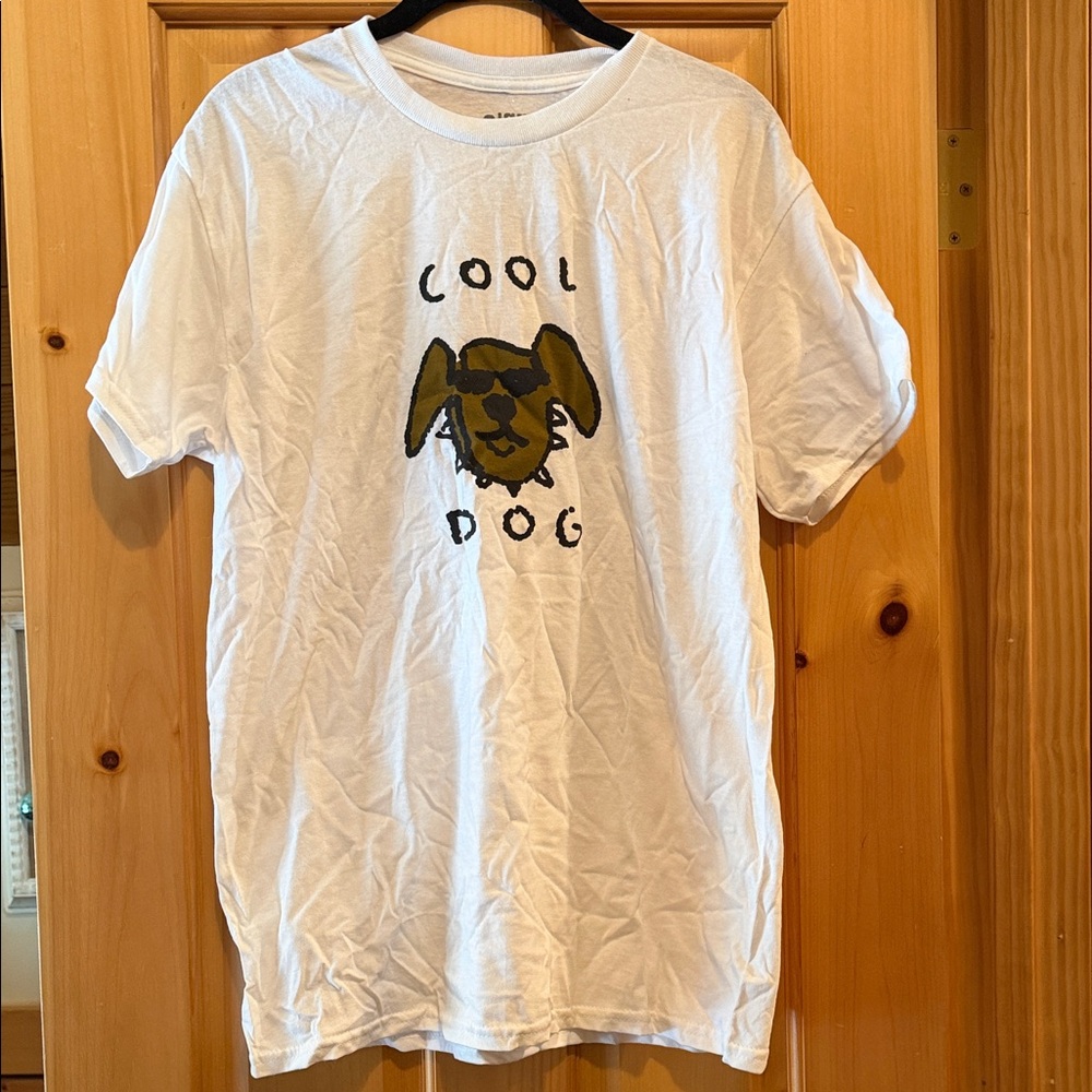 Cool Dog Graphic White T-Shirt